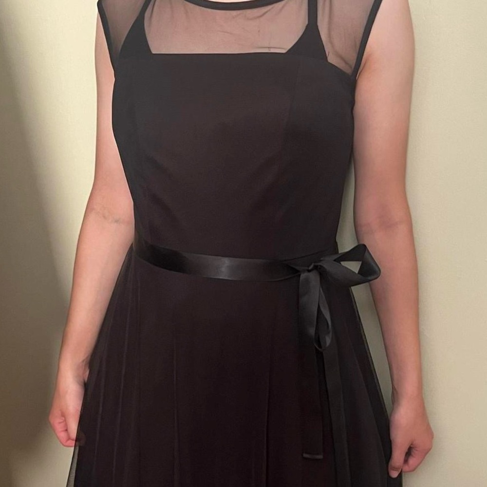 Candie's Black Sheer Midi Dress